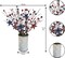 4th of July Decorations Artificial Patriotic Floral Picks with Vase, Artificial Berry Stem Picks Star Shaped for Independence Day Red White Blue Decor for Home Office Wedding Centerpieces